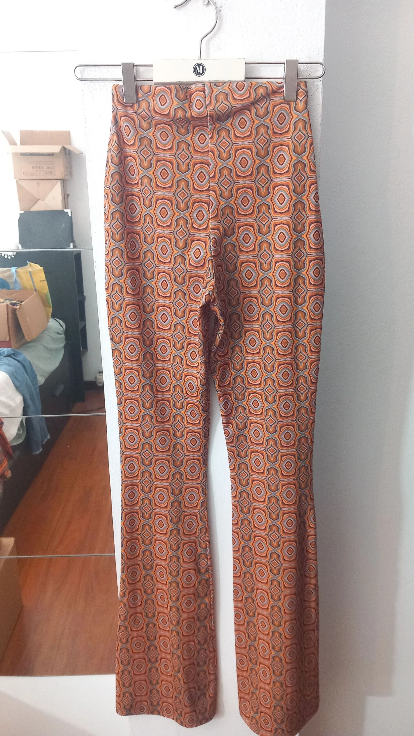 Calças padrao geométrico,  Pull & Bear, tam XS – photo 4
